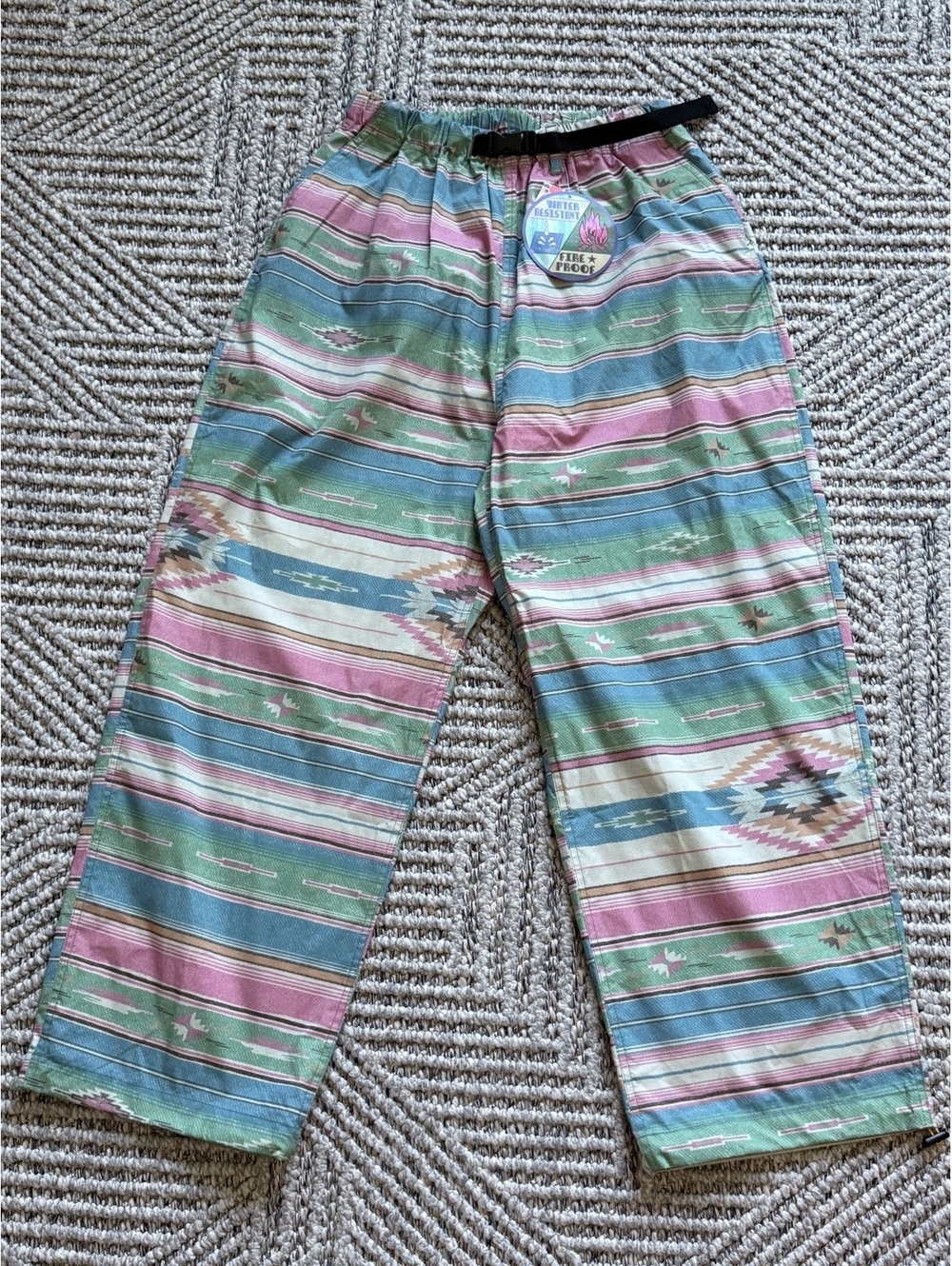 Titicaca Water Resistant Fireproof Patterned Pants with Adjustable Waist size M